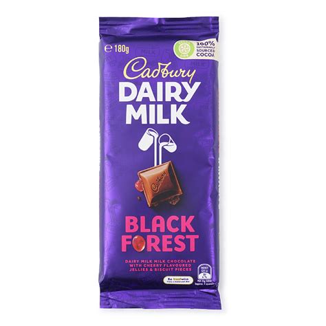 Home chocolate cadbury dairy milk black forest 180g. CADBURY | Dairy Milk Black Forest 200g | Giant Singapore