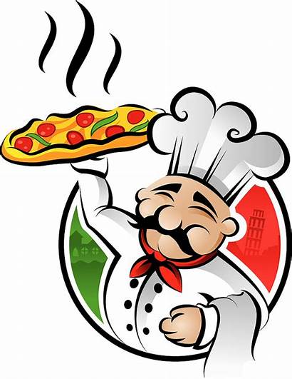 Cartoon Pizza Cliparts Pizzas Italian Chef Pizzeria