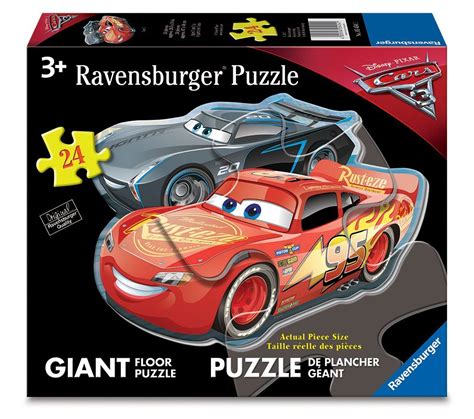 Disney Cars 3 Dueling Cars Shaped Floor Puzzle Ravensburger Toy Sense