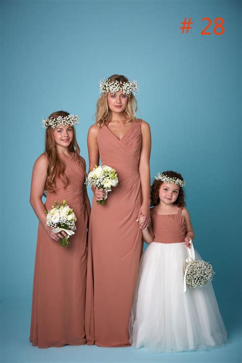2016 Long Wineburgundyblue Bridesmaid Dresses Kids Flower Girls