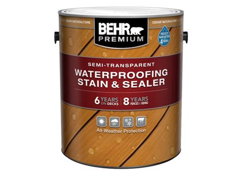 Behr Premium Semi Transparent Waterproofing Stain And Sealer Home Depot