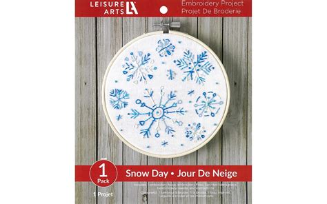 Leisure Arts Kit Embroidery 6 Snow Day Michaels