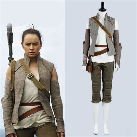 Star Wars 8 Cosplay Costume The Last Jedi Rey Outfit Cosplay Costume