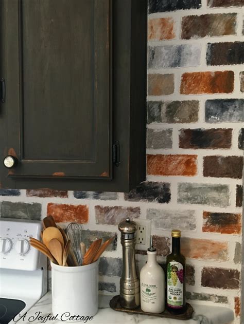 Creating A Faux Brick Wall With Joint Compound A Joyful Cottage