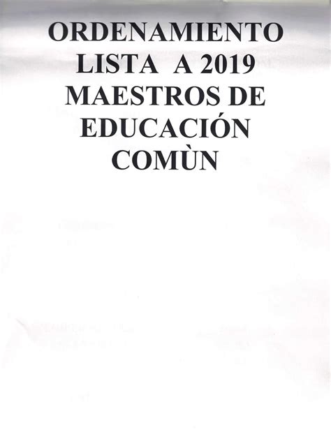 InspecciÓn Departamental De Rocha Lista A 2019