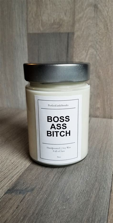 boss ass bitch candle soy wax candle boss bitch candle etsy canada
