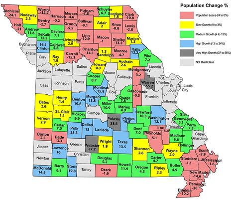 Population Density Map Of Missouri