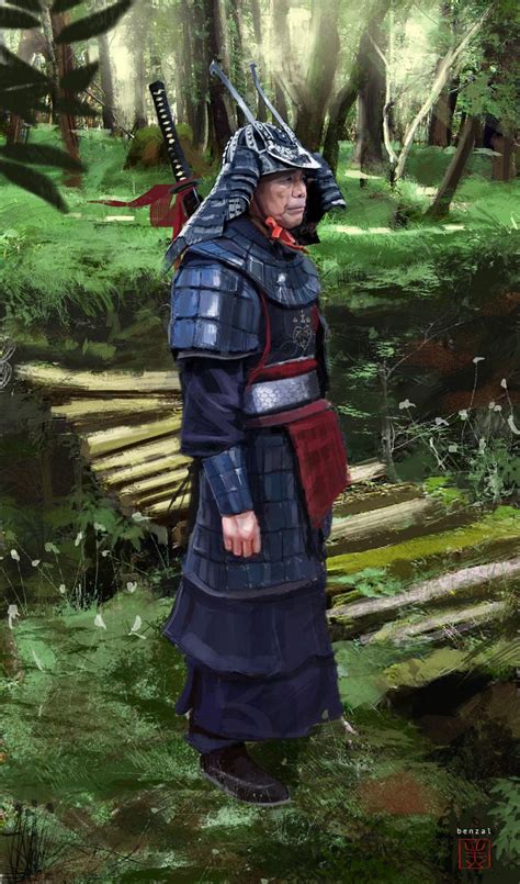 samurai yukimura generation by david benzal illustration 2d cgsociety samurai costume