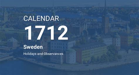 Year 1712 Calendar Sweden