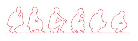 People Crouching Squatting Dimensions Drawings Dimensions Guide