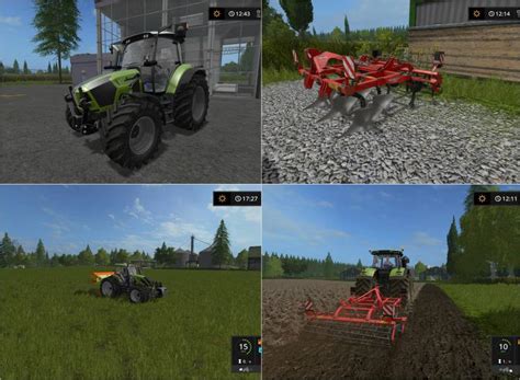 Kuhn Small Cultiplough Two Tractors1 Farming Simulator 17 Fs17