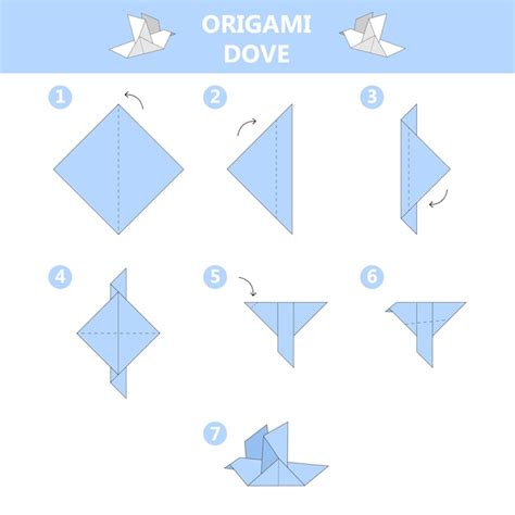 Como Fazer O Guia Da Pomba Do Origami Instruções Para Fazer Pássaro De