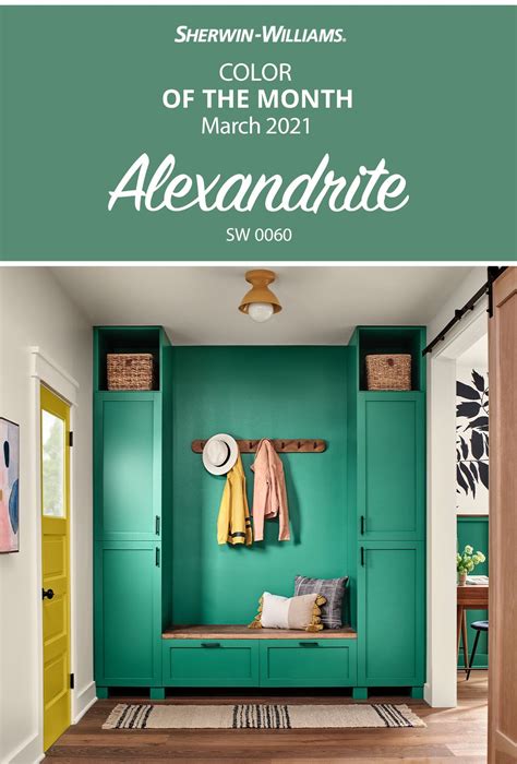 Introducing Sherwin Williams March Color Of The Month Alexandrite Sw