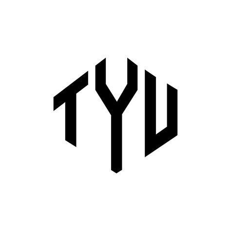 Tyu Letter Logo Design With Polygon Shape Tyu Polygon And Cube Shape