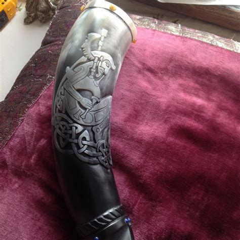 Viking Drinking Horn Hand Carved Ooak Order Yours Today Etsy