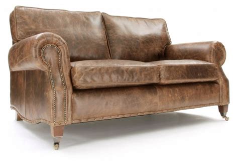 Hepburn Vintage Leather 3 Seater Sofa From Old Boot Sofas