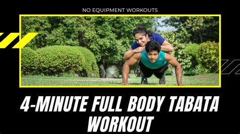 4 Minute Full Body Tabata Workout For Fat Burn Youtube