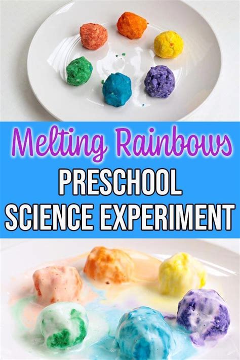 Melting Rainbow Preschool Science Experiment Easy Science Experiments