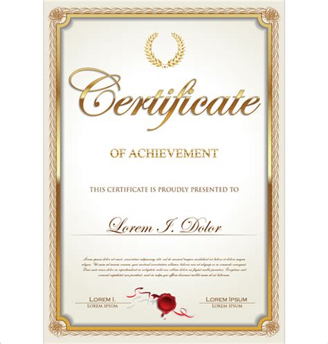 Exquisite Certificate Frames With Template Vector Free Vector In Adobe
