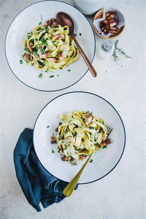 Tagliatelle with Mushrooms, Kale and Pancetta | Recipe (With images ...
