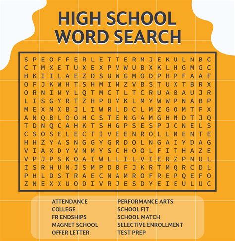 High School Word Searches 10 Free Pdf Printables Printablee