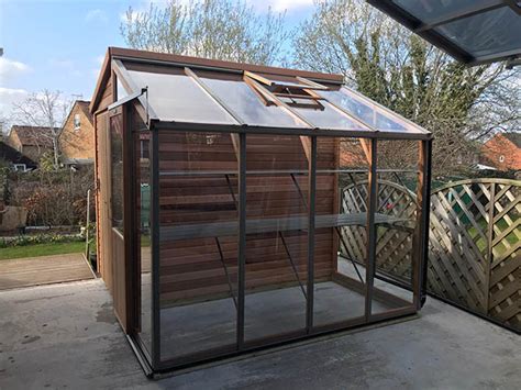 Half Shed And Half Greenhouse Combo Cousins Conservatories And Garden