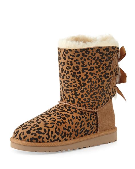 Ugg Kids Leopard Print Bailey Boot In Animal Leopard Lyst