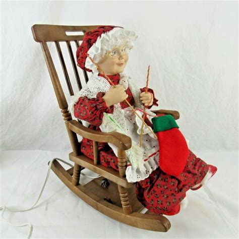 Knitting Mrs Santa Claus Animated Rocking Chair Telco Motion Ettes Figure 1995 Ebay In 2020