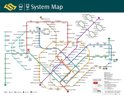 By benjy rob / saturday, 21 december, 2019. แผนที่รถไฟฟ้าสิงคโปร์ Singapore MRT Map 2019