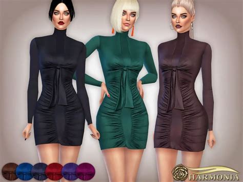 Boss Girl Sleeve Bodycon Dress Mod Sims 4 Mod Mod For Sims 4