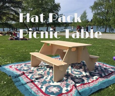 Flat Pack Picnic Table From 1 Sheet Of Plywood 8 Steps With Pictures