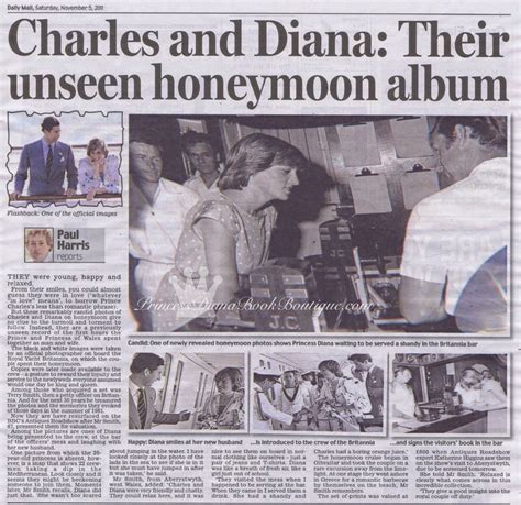The Unseen Honeymoon Album Our Princess Diana News Article For 17