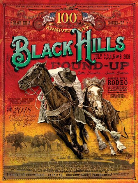 100 Anniversary Black Hills Round Up Rodeo Poster 24x32