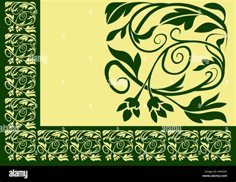 Green Floral Border Stock Vector Image And Art Alamy