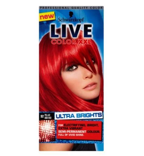 Schwarzkopf Live Ultra Brights 092 Pillar Box Red Hair Dye The Secret