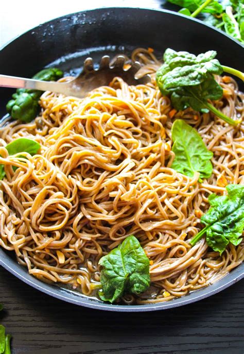 20 Minute Sticky Basil Thai Noodles Layers Of Happiness