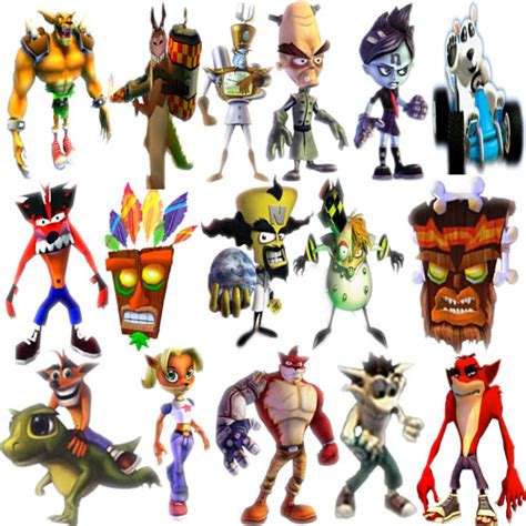 Crash Bandicoot Characters By Pinkrose25 On Deviantart