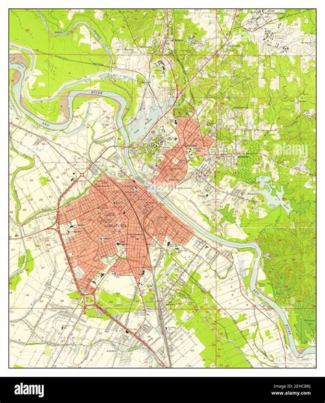 Alexandria Louisiana Map 1957 124000 United States Of America By