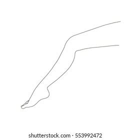 Nude Females Legs Line Drawing Illustration 库存矢量图免版税553992472
