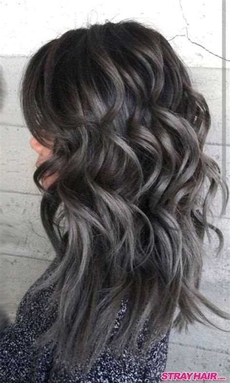 Thick Waves Of Gunmetal Gray Hair Color Grey Hair Color
