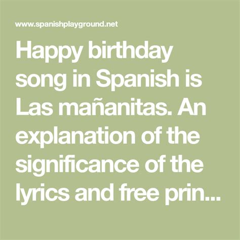 Happy Birthday Lyrics In Spanish Asummaryj