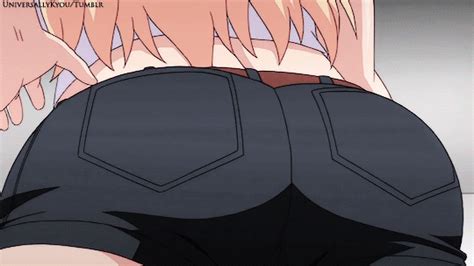 mitsuki otona mankitsu happening animated animated 1girl anus ass blonde hair blue
