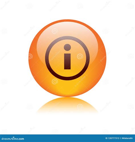 Info Icon Web Button Orange Stock Illustration Illustration Of