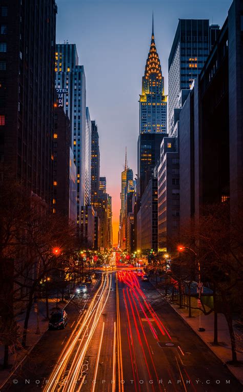 42nd Street Sunset New York Cityscape Ney York City City Aesthetic