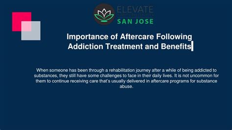 Ppt Importance Of Aftercare Following Addiction Treatment And