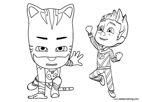Or, you can color online on our site with the interactive coloring machine. PJ Masks Catboy Coloring Pages Connor Transforms Into ...