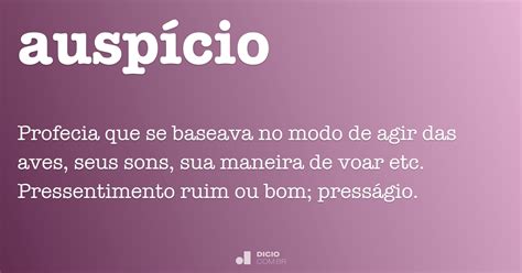 Auspício Dicio Dicionário Online De Português