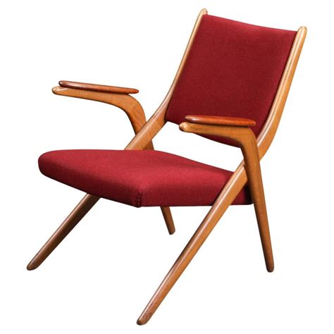 Danish Modern Lounge Chair In Velvet And Teak For Sale At 1stdibs