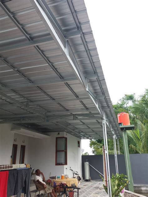 Paket Kanopi Baja Ringan Atap Galvalum Harga Terjangkau
