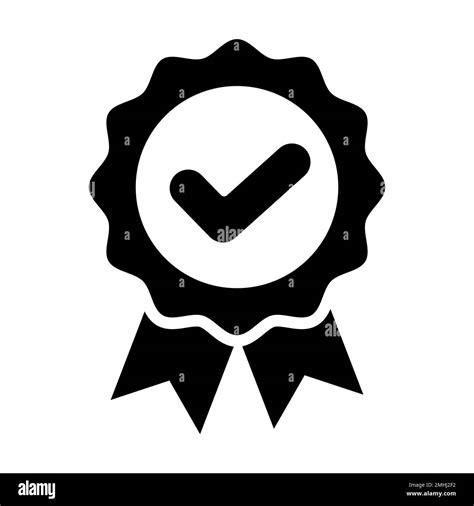 Approved Or Certified Medal Icon In A Flat Design Stock Vector Image